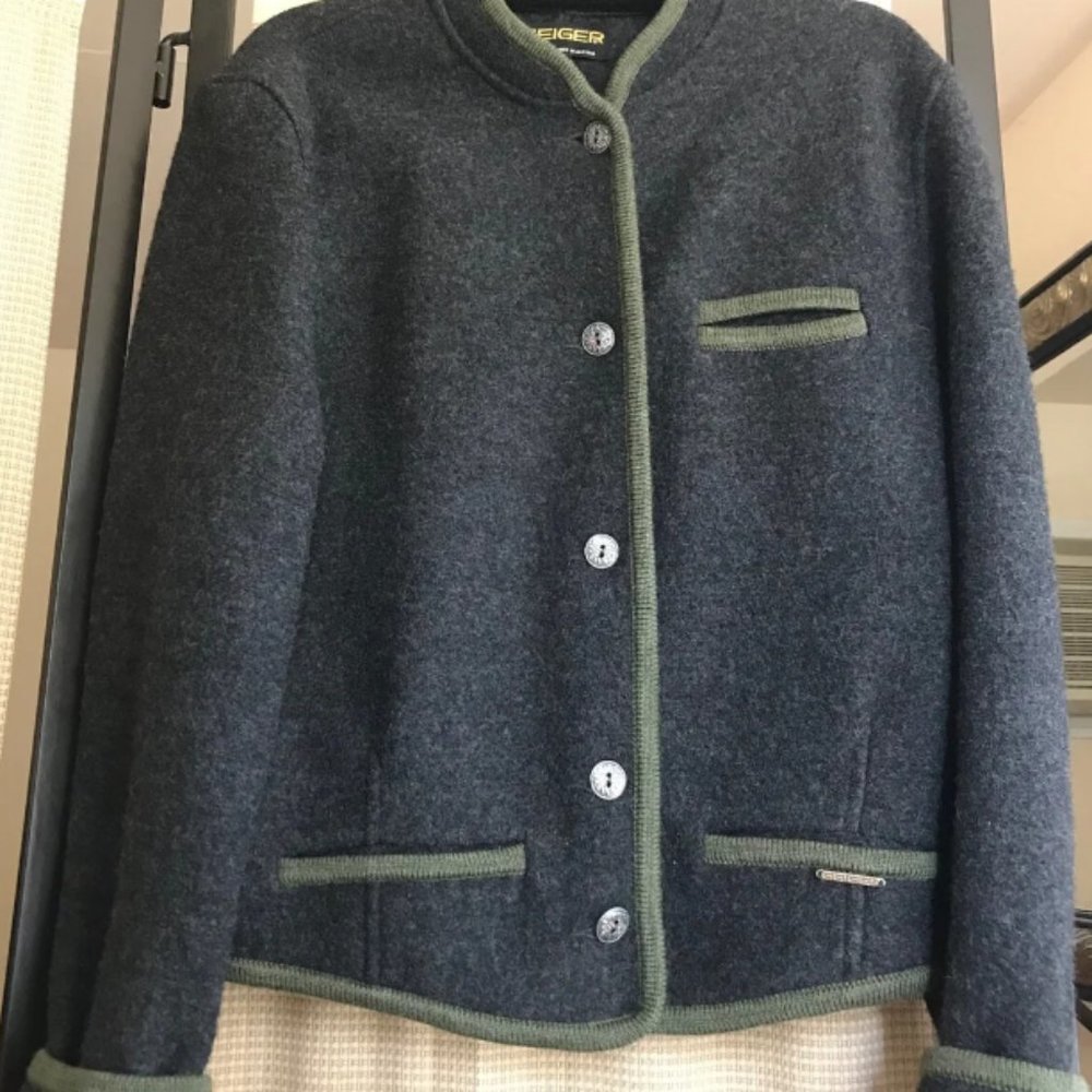 Geiger Austrian boiled wool Trachten Dirndl sweater jacket